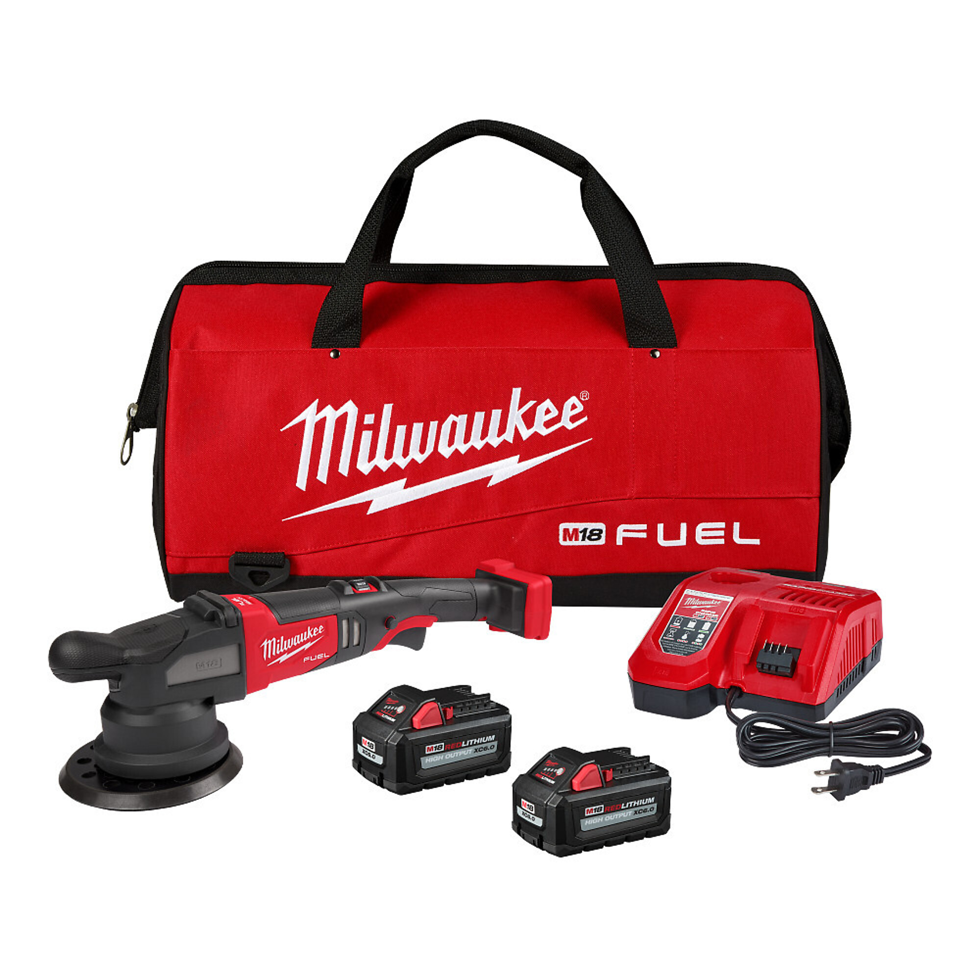 Milwaukee M18 FUEL 21mm Dual Action Random Orbital Polisher Kit, Two Batteries, Model# 2685-22HD
